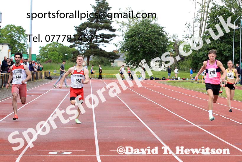100 metres, 2022 NEGP Monkton 3, Wednesday, June 8th. Photo: David T. Hewitson/Sports for All Pics
